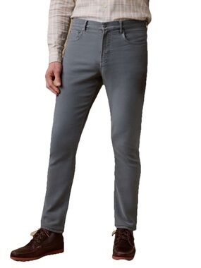 Faherty Men's Size 36 Terry 5-Pocket Blue Gray Straight Leg Stretch Cotton Pants